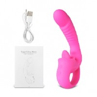  Vibrator with Vibrating Tongue 10-Speed Silicone PINK